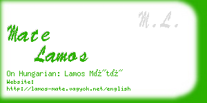 mate lamos business card